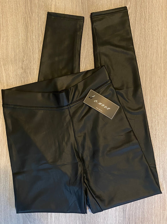 Karina Leather leggings Black